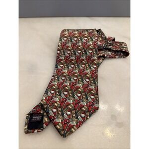 Cromley & Finch Novelty Golf Club All Silk Mens Tie Neck Tie Red Golf